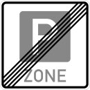 Klemos 2x2 – Verkehrszeichen Parken Zone Ende 314.2