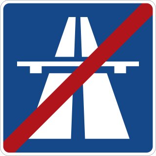 Klemos 2x2 – Verkehrszeichen Autobahn Ende 330.2