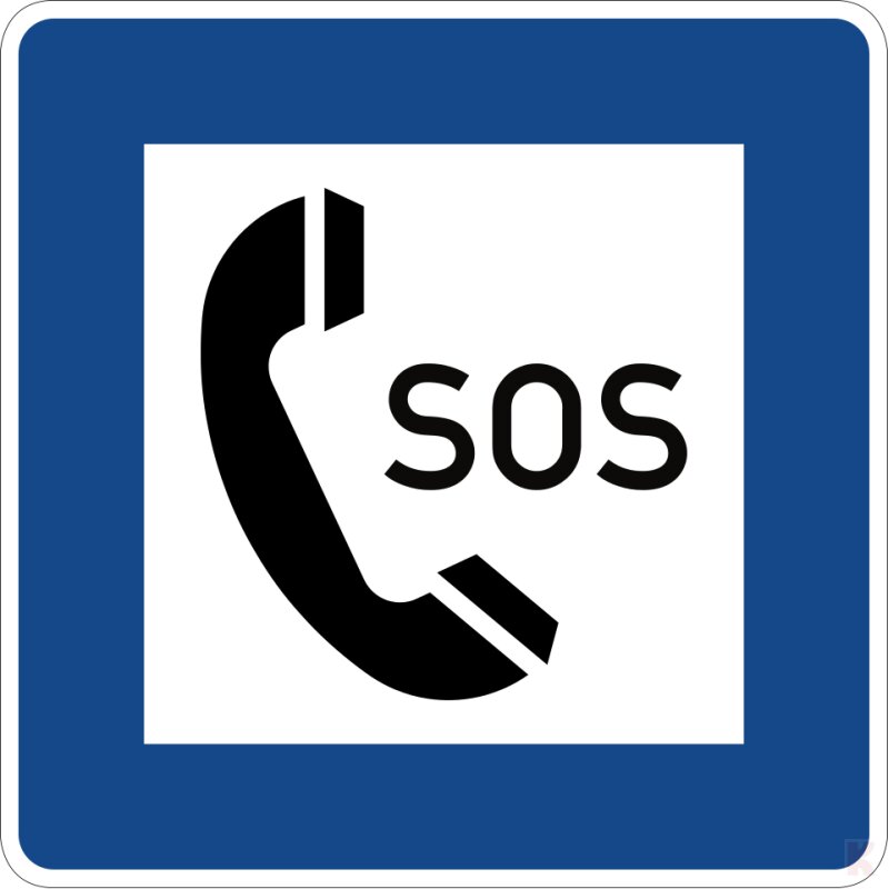 Klemos 2x2 – Verkehrszeichen Notrufsäule 365-51