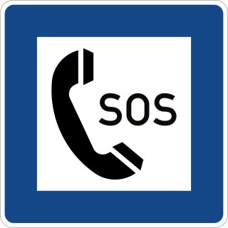 Klemos 2x2 – Verkehrszeichen Notrufsäule 365-51