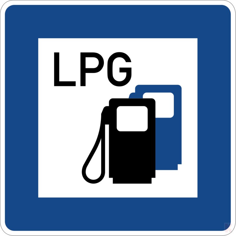 Klemos 2x2 – Verkehrszeichen Tankstelle LPG 365-53