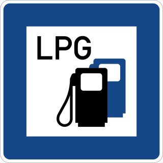 Klemos 2x2 – Verkehrszeichen Tankstelle LPG 365-53