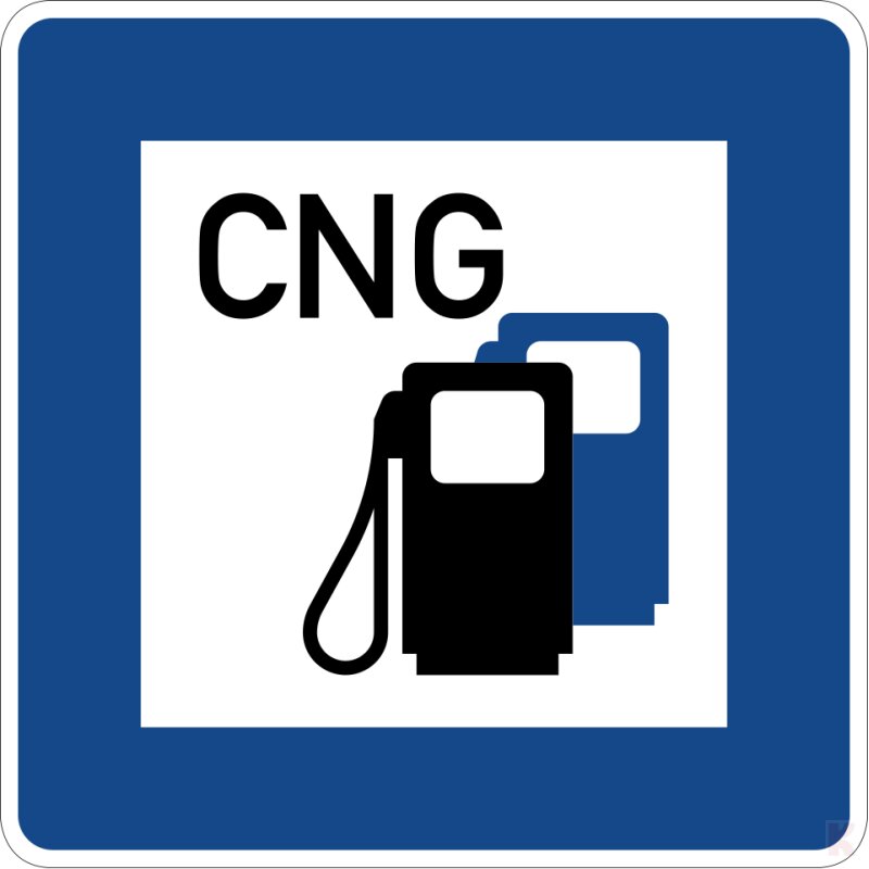 Klemos 2x2 – Verkehrszeichen Tankstelle CNG 365-54