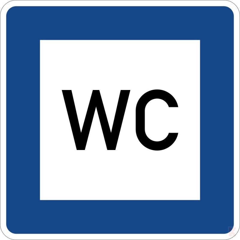 Klemos 2x2 – Verkehrszeichen Toilette 365-58