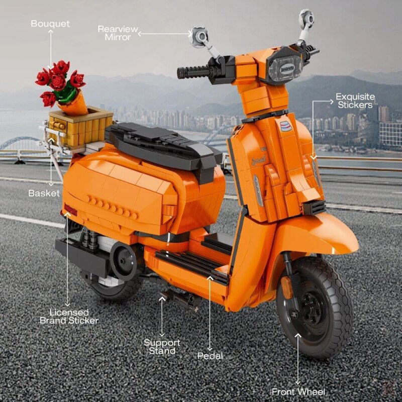 Reobrix 11036 Retro Scooter orange