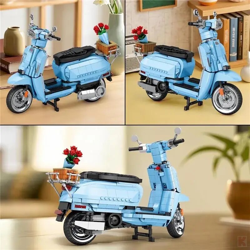 Reobrix 11037 Retro Scooter blau