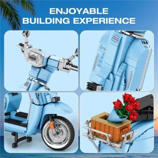 Reobrix 11037 Retro Scooter blau