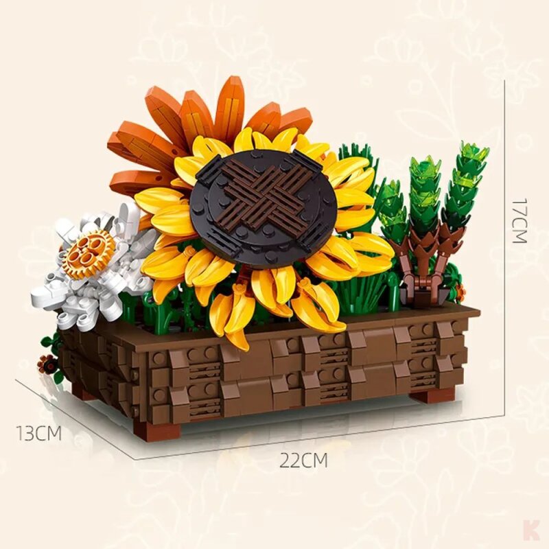 Jie Star JJ9034 Blumenschale Sonnenblume
