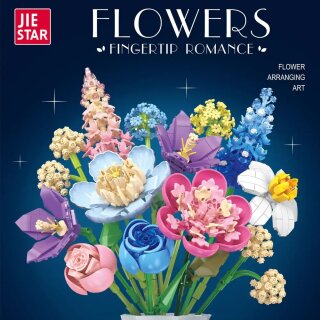 Jie Star JJ9092 Blumenstrauß Romantik Klemmbausteinset