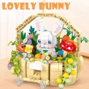 Jie Star JJ9182 Hase im Korb Klemmbausteinset