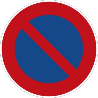 Klemos 2x2 Rund – Verkehrszeichen Eingeschränktes Haltverbot 286