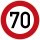 Klemos 2x2 Rund – Verkehrszeichen Zulässige Höchstgeschwindigkeit 274-70