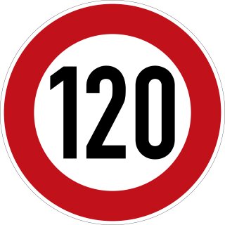 Klemos 2x2 Rund – Verkehrszeichen Zulässige Höchstgeschwindigkeit 274-120