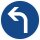 Klemos 2x2 Rund – Verkehrszeichen Vorgeschriebene Fahrtrichtung links 209-10