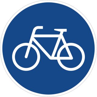 Klemos 2x2 Rund – Verkehrszeichen Radweg 237