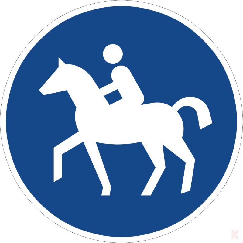 Klemos 2x2 Rund – Verkehrszeichen Reitweg 238