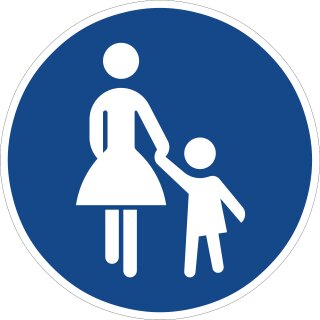 Klemos 2x2 Rund – Verkehrszeichen Gehweg 239
