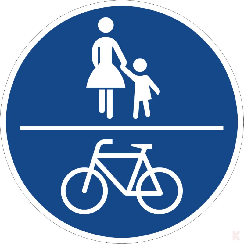 Klemos 2x2 Rund – Verkehrszeichen Gemeinsamer Geh- und Radweg 240