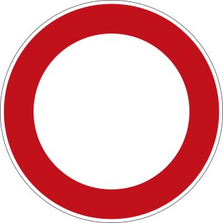 Klemos 2x2 Rund – Verkehrszeichen Verbot für Fahrzeuge aller Art 250