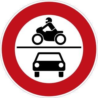 Klemos 2x2 Rund – Verkehrszeichen Verbot für Kraftfahrzeuge 260