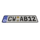 Klemos Wunsch Kennzeichen 1x3