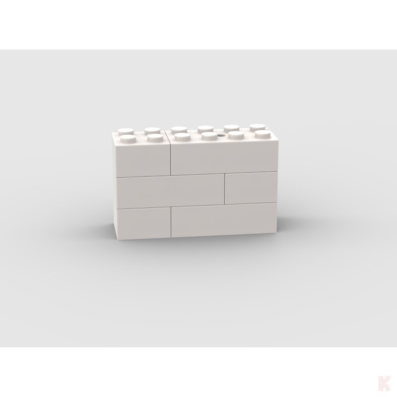 Klemos KL-12600 building block Mauer 6x3 printed