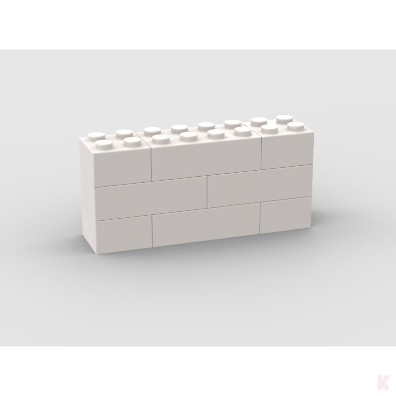 Klemos KL-12601 Klemmbaustein Mauer 8x3 bedruckt