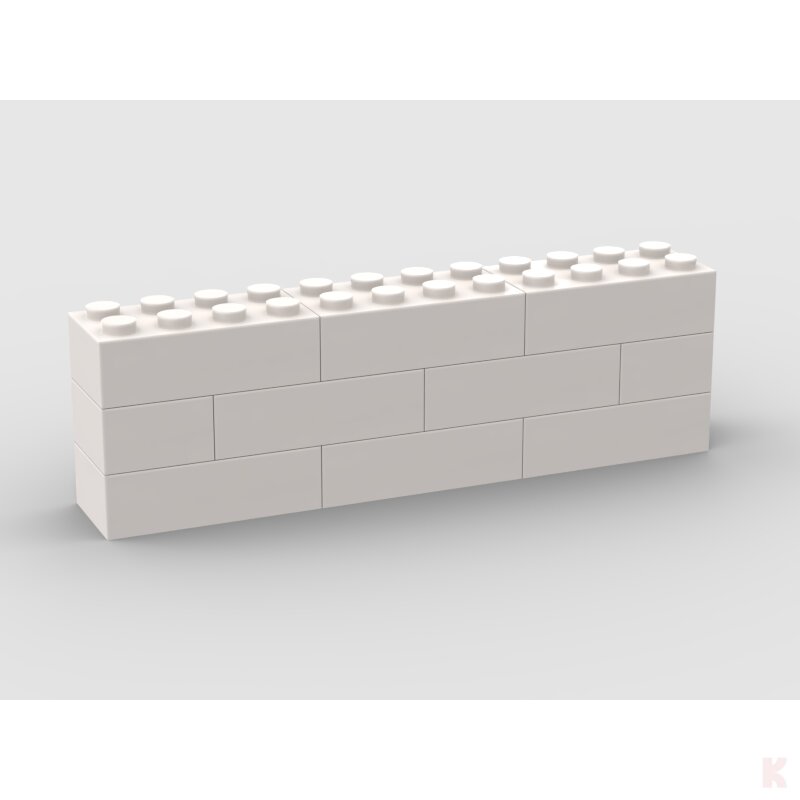 Klemos KL-12602 Klemmbaustein Mauer 12x3 bedruckt