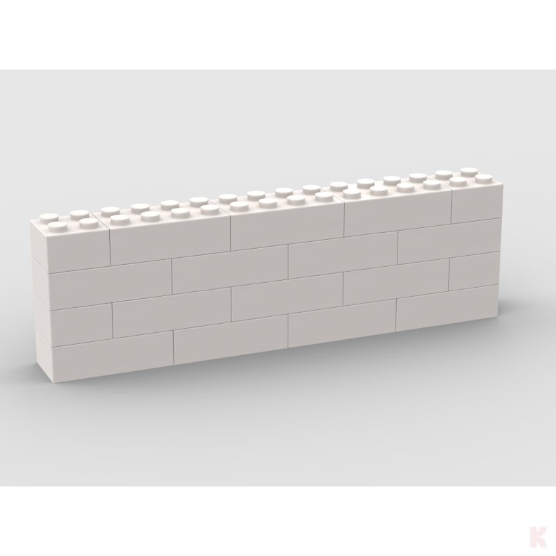 Klemos KL-12607 Klemmbaustein Mauer 16x4 bedruckt