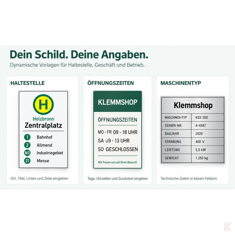 Klemos Individueller Klemmbaustein Personen Konfigurator