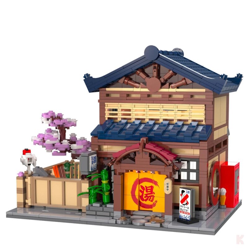 CaDA C66012W Japanisches Badehaus Klemmbaustein