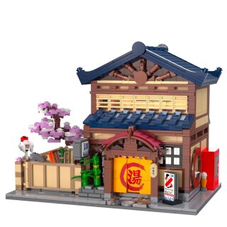 CaDA C66012W Japanisches Badehaus Klemmbaustein