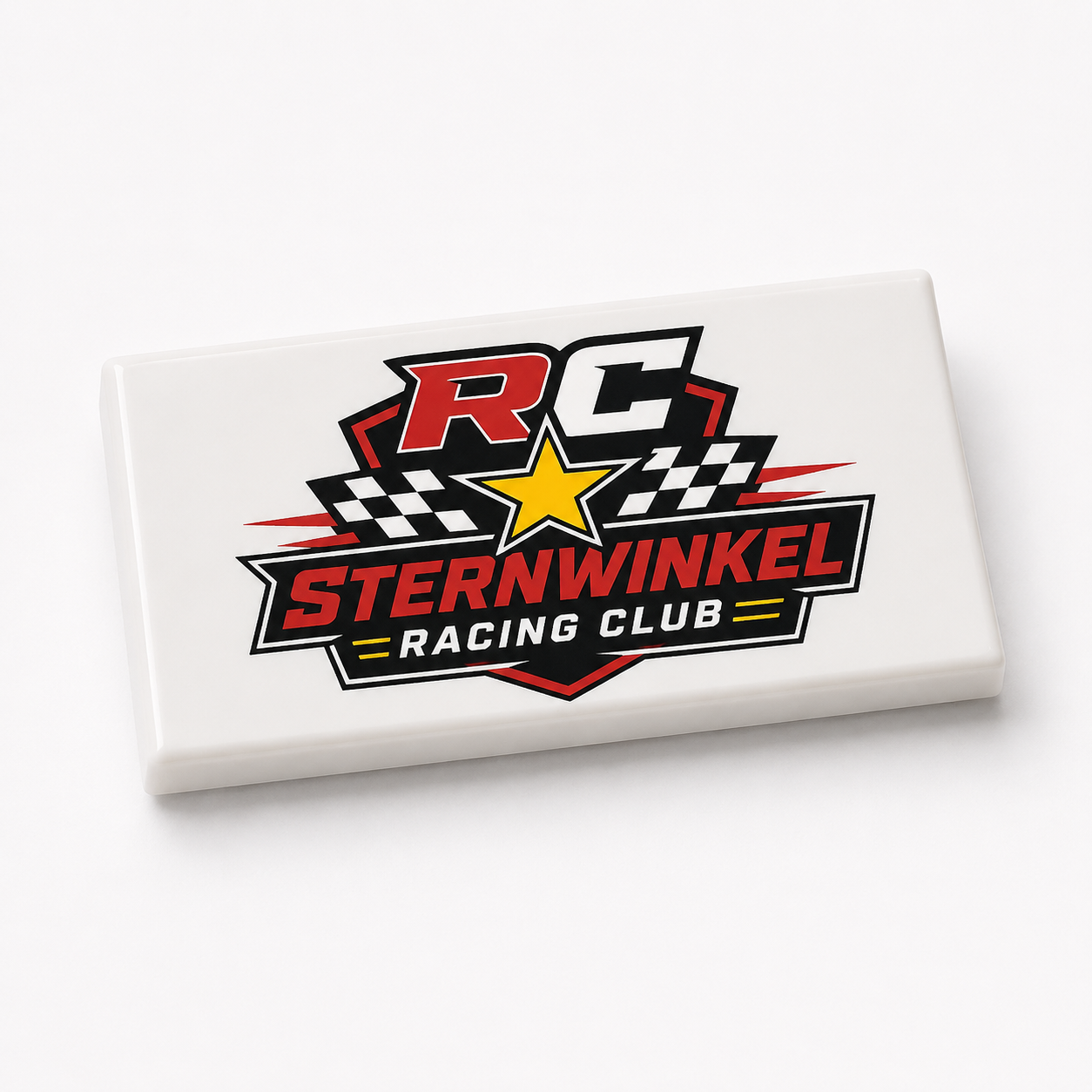 RC Sternwinkel auf einer 2x4 Klemmbaustein-Fliese